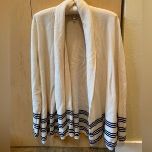 Joie open front cardigan with navy stripes